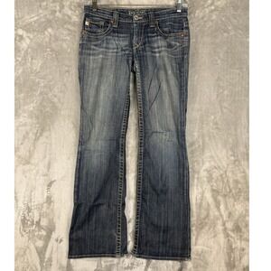 Y2K BIG STAR Jeans Women‎ Size 26R Bootcut Blue Denim Distressed